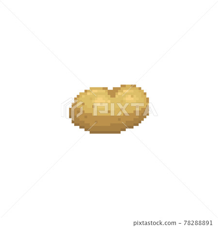Pixel art potato icon. Vector vintage style illustration potato symbol for graphic web design, paper or fabric. 8 bit pixel retro style gaming potato icon. Pixel art potato icon. Vector vintage style illustration potato symbol for graphic web design, paper or fabric. 8 bit pixel retro style gaming potato icon. 78288891