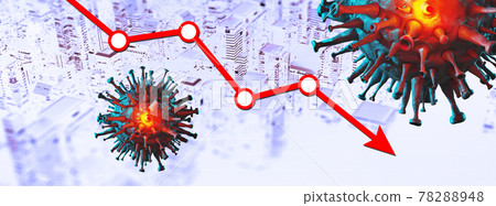Covid crisis and the collapse of the markets, economic fallout. 3d illustration Covid crisis and the collapse of the markets, economic fallout. 3d illustration 78288948