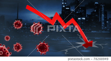 Covid crisis and the collapse of the markets, economic fallout. 3d illustration Covid crisis and the collapse of the markets, economic fallout. 3d illustration 78288949