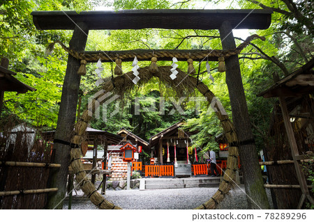 Nonomiya Shrine, Natsukoshi's Harae Kaya no Wa built at Kuroki Torii 78289296