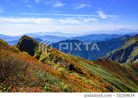 Tanigawadake with clear sky and colored leaves Tanigawadake with clear sky and colored leaves 78289634