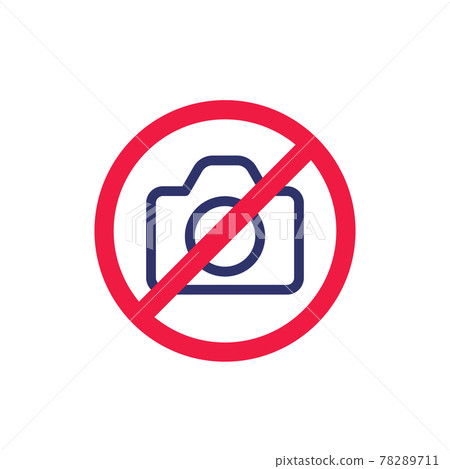 no camera, no photo sign, vector icon 78289711