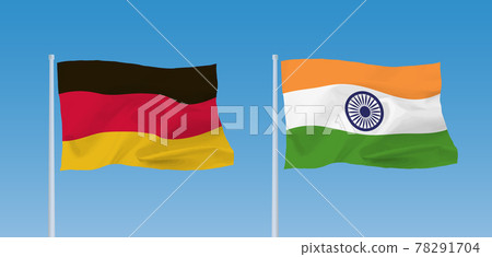 Indian and German flags 78291704