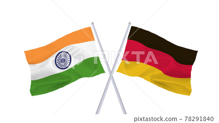 Indian and German flags 78291840