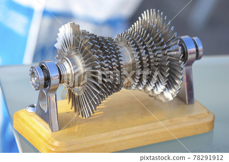 visual model of the mechanism of a rotary turbine unit visual model of the mechanism of a rotary turbine unit 78291912