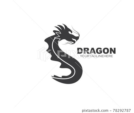 Dragon logo icon template vector 78292787