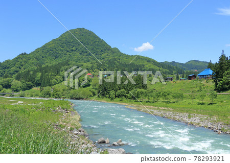 Hometown mountains and rivers Shinshu Otari village Hometown mountains and rivers Shinshu Otari village 78293921