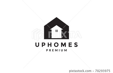 black home shape with up arrow logo symbol vector icon illustration graphic design 78293975