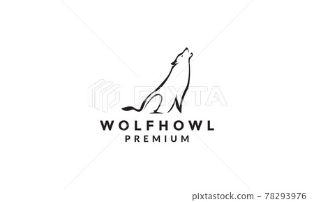 modern shape wolf howl logo symbol vector icon illustration graphic design 78293976