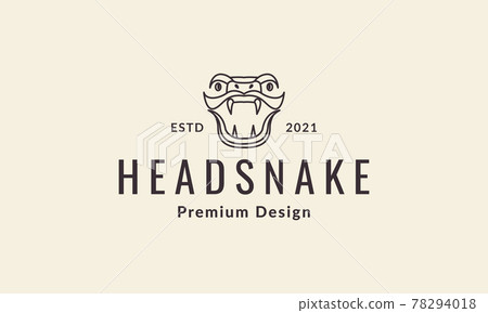 lines head snake cobra vintage logo symbol vector icon illustration graphic design 78294018