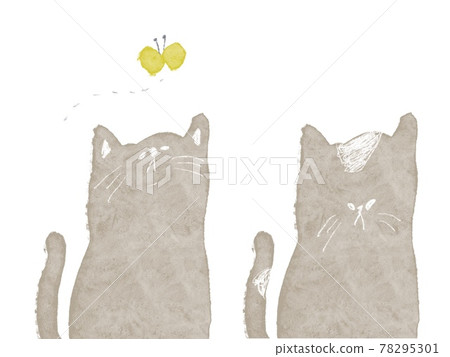 Cat illustration (two patterns) 78295301