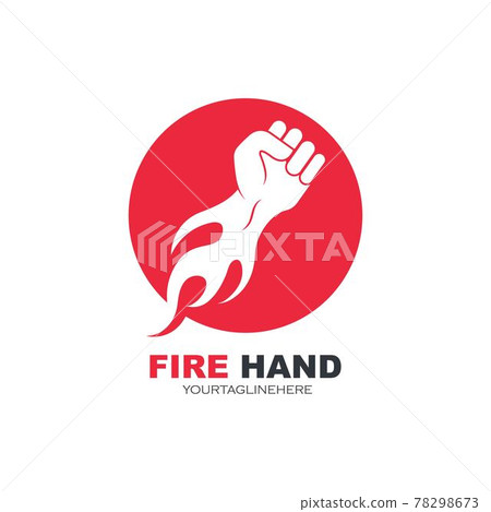 strong hand with hot fire vector illustration strong hand with hot fire vector illustration 78298673