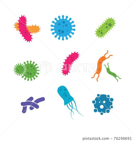 virus and bacteria icon vector illustration design virus and bacteria icon vector illustration design 78298691