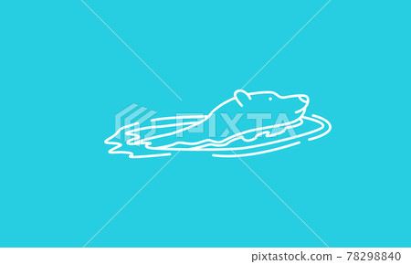 lines polar bear swim logo symbol vector icon illustration graphic design lines polar bear swim logo symbol vector icon illustration graphic design 78298840