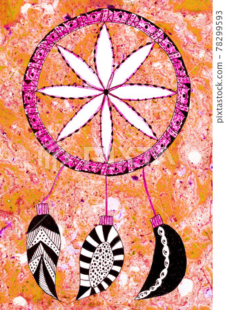 Dreamcatcher watercolor painting handmade art Dreamcatcher watercolor painting handmade art 78299593