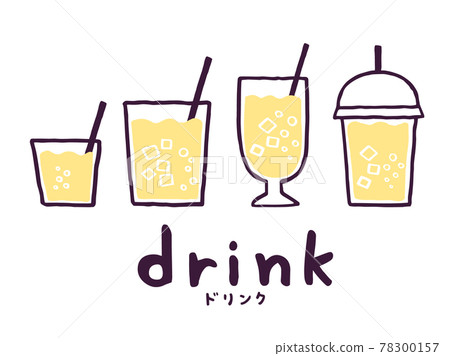 可愛的蘋果汁蘋果飲料飲料/手寫插圖素材 可愛的蘋果汁蘋果飲料飲料/手寫插圖素材 78300157