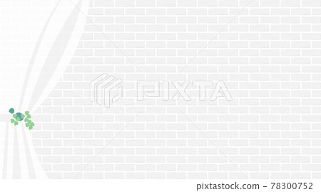 窗簾和磚牆 窗簾和磚牆 78300752