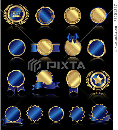 勳章徽章 Crown Ribbon Luxury Set Collection 藍色 78301237