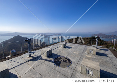 Mountain scenery overlooking Kirosan Observatory (Ehime Prefecture) 78301244