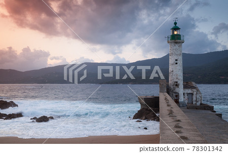 Lighthouse tower on a summer evening 78301342
