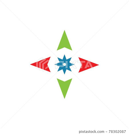 compass logo vector tempate ilustration 78302087
