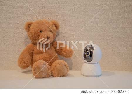 嬰兒監視器和泰迪熊 78302883