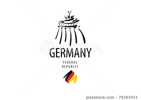 Vector icon Branderburg Gate in Berlin in Germany 78303453