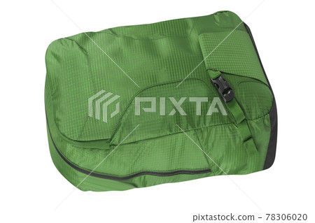 green tourist backpack isolated on white 78306020