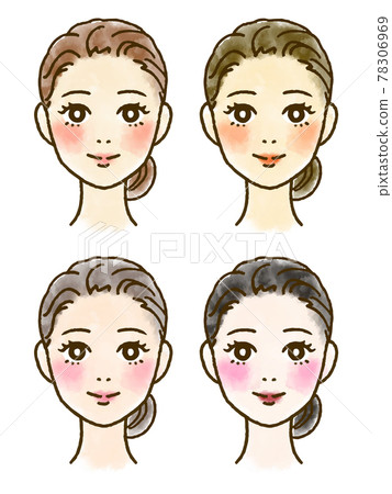 4季個人彩色女插畫(不含字母) 4季個人彩色女插畫(不含字母) 78306969