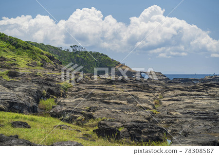 城島“Uma-no-seidomon”和岩石海岸[神奈川縣三浦市] 78308587