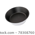 black frying pan isolated on white background 78308760