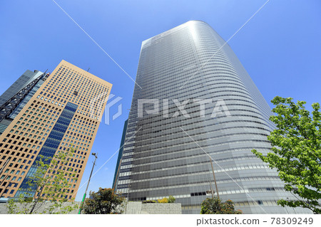 Tokyo Shiodome Cityscape Shiodome Tower and Dentsu Headquarters Building 78309249