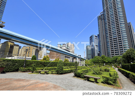 Tokyo Shiodome Buildings and Italy Park Tokyo Shiodome Buildings and Italy Park 78309272