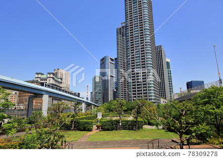 東京汐留大廈和意大利公園 東京汐留大廈和意大利公園 78309278