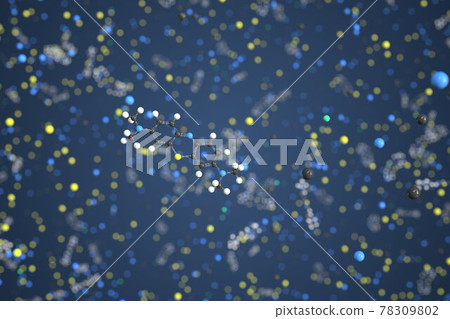 Methylene blue molecule made with balls, scientific molecular model. Chemical 3d rendering Methylene blue molecule made with balls, scientific molecular model. Chemical 3d rendering 78309802