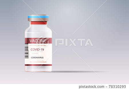 bottle vial of covid-19 vaccine injection vaccination immunization anti coronavirus disease medical concept 78310293