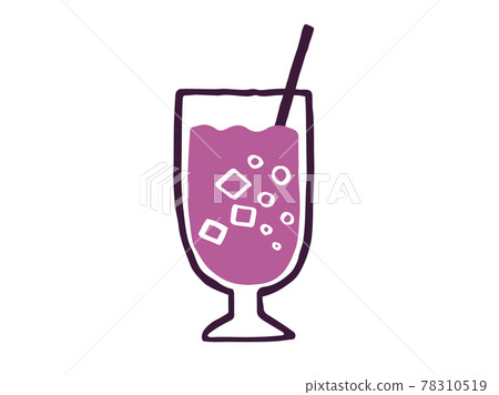 可愛的葡萄汁葡萄飲料飲料/手寫插畫素材 可愛的葡萄汁葡萄飲料飲料/手寫插畫素材 78310519