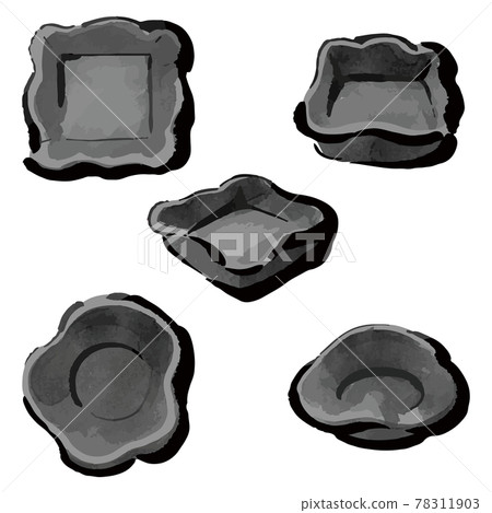 Illustration material: Empty plate color illustration set 78311903