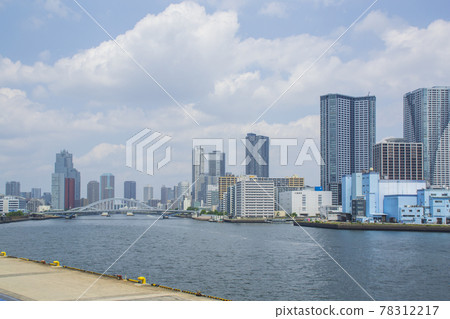 Cityscape in the direction of Tsukiji and Kachidoki 78312217