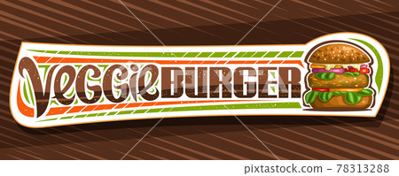 Vector banner for Veggie Burger 78313288