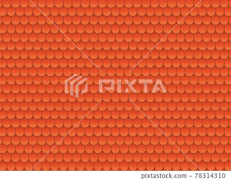 Shingle roof background. Red shingles on the… - Stock Illustration