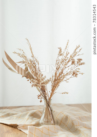 Dried flowers and Erlenmeyer flask Dried flowers and Erlenmeyer flask 78314543