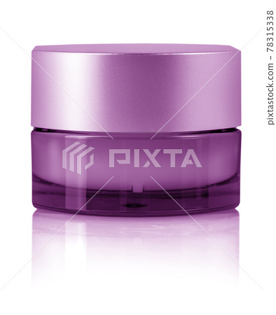 pink cosmetic cream in container isolated on white background 78315338