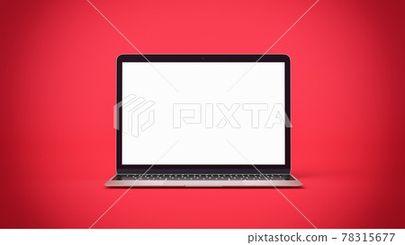 Minimalistic Laptop with Blank Screen. 78315677