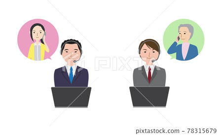 戴耳機的男士回答詢問 78315679