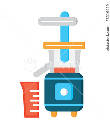 Juicer, blender flat icon vector. Kitchen small appliances line sign. 78316439