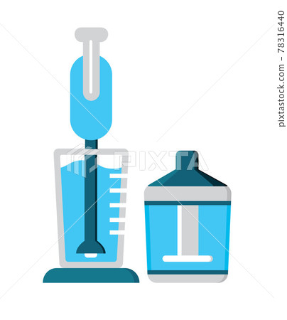 Mixer, blender flat icon vector. Kitchen small appliances sign. 78316440