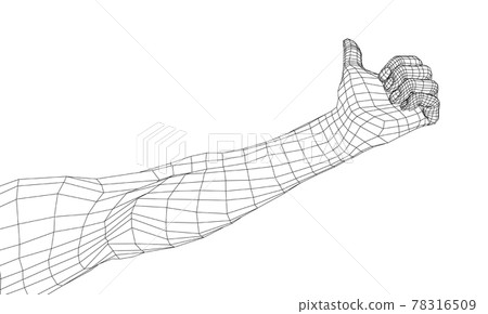 Thumb up hand sign. Vector Thumb up hand sign. Vector 78316509