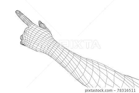Human hand point with finger. Vector Human hand point with finger. Vector 78316511
