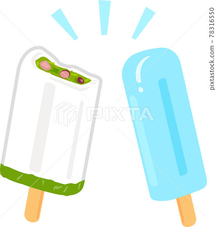 淡藍色冰棒和抹茶冰吧 淡藍色冰棒和抹茶冰吧 78316550